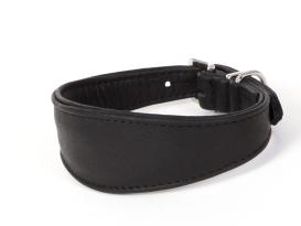 Windhunde Halsband Luxor Nappaleder schwarz