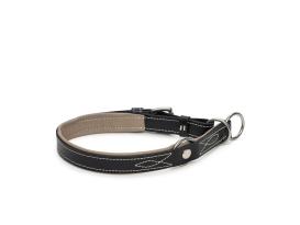 Zugstopp Hundehalsband Waldbursche schwarz/kiesel