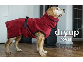 Dryup Cape Royal Hundebademantel micro cotton bordeaux