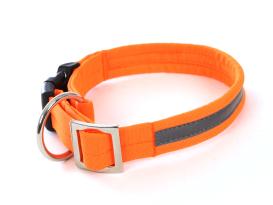 Weltmeisters Dogsport Hundehalsband Soft mit Click orange