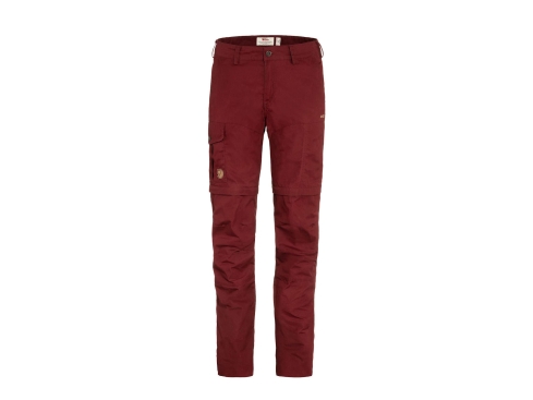 Fjällräven Karla Pro Zip-Off Damenhose bordeaux rot