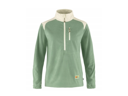 Fjällräven Vardag Lite Damen Fleece Pullover Sage Green/Chalk White