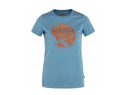 Fjällräven Arctic Fox T-Shirt Damen Dawn Blue/Terracotta Brown