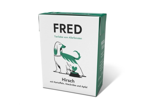 FRED Hundefutter Hirsch mit Kartoffeln und Steckrüben 390 g