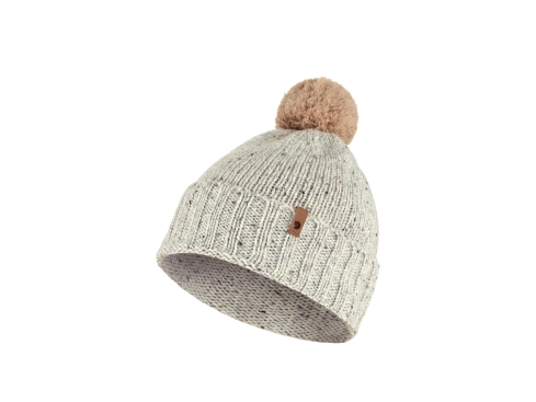 Fjällräven Övik Pom Hat Strickmütze aus Lammwolle chalk white