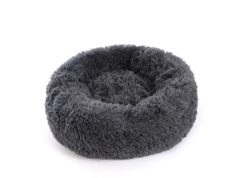 Donut Hundebett für kleine Hunde dark grey