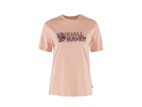 Fjällräven Lush Logo T-Shirt für Damen Chalk Rose