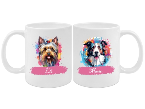 Hunde Duo Tasse - individuelle Keramiktasse