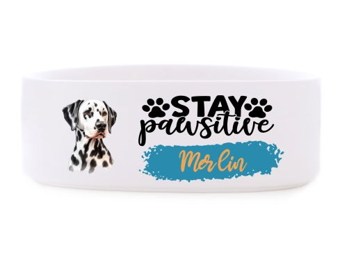 Keramiknapf stay pawsitive - individueller Hundenapf