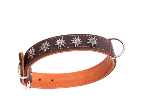 Relaxoo Fettleder Hundehalsband Edelweiß Just Hundesport Edition