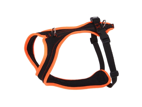 Grossenbacher Hundegeschirr FunRun Standard schwarz/orange