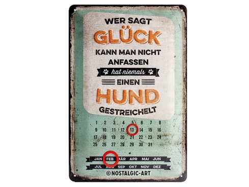 Pfotenschild Glück anfassen 20x30 cm