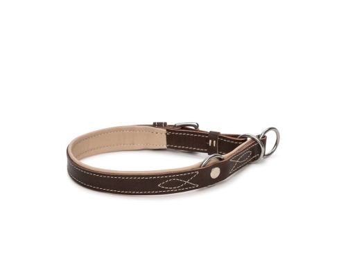 Zugstopp Hundehalsband Waldbursche havanna/creme