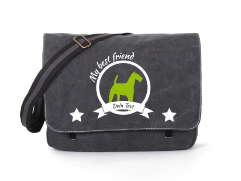 Airedale Canvas Tasche schwarz