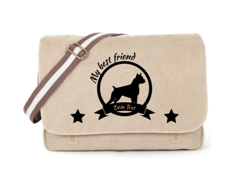 American Staffordshire Terrier Canvas Tasche sahara