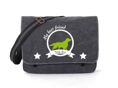 Australian Shepherd Canvas Tasche schwarz