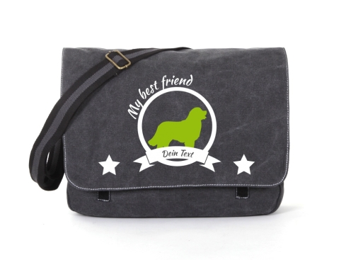 Berner Sennenhund Canvas Tasche schwarz