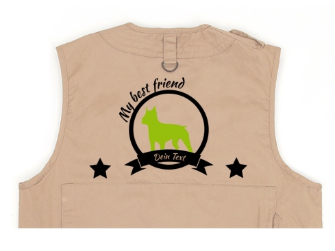 Boston Terrier Hundesport Weste khaki Best Friend