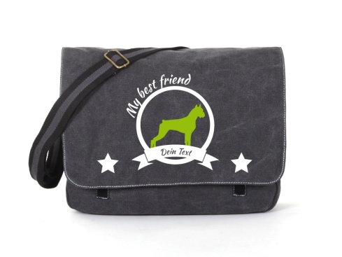 Boxer Canvas Tasche schwarz