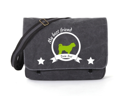 Bullmastiff Canvas Tasche schwarz