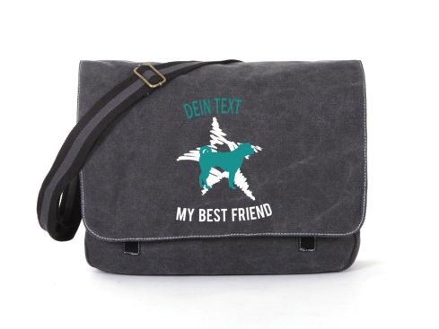 Bullmastiff Canvas Tasche schwarz Dog Star