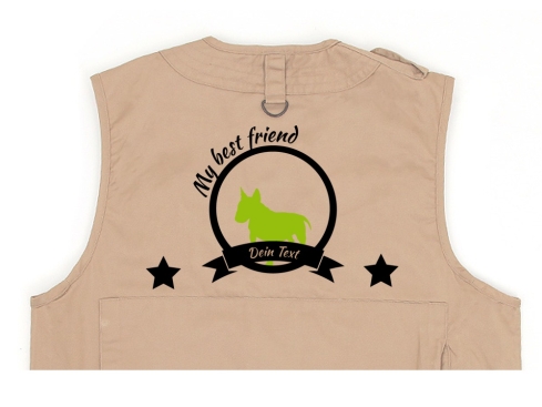 Bullterrier Hundesport Weste khaki Best Friend