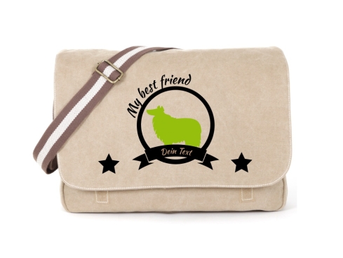 Collie Canvas Tasche sahara