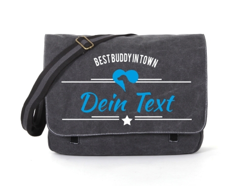 Dalmatiner Canvas Tasche schwarz Best Buddy