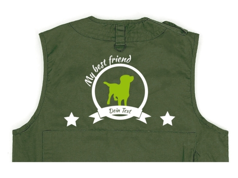 Labrador Hundesport Weste oliv Best Friend