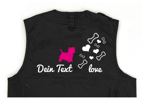 Malteser Hundesport Weste schwarz Bones & Hearts