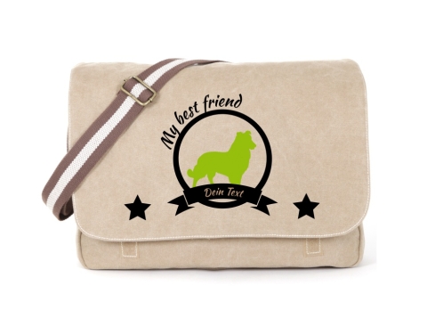 Sheepdog Canvas Tasche sahara