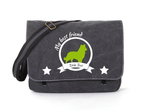 Sheepdog Canvas Tasche schwarz