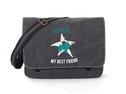 Spaniel Canvas Tasche schwarz Dog Star