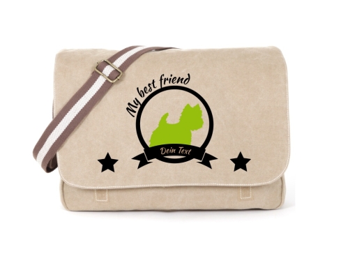 Westhigland Terrier Canvas Tasche sahara