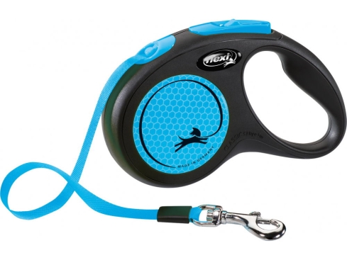 Flexi New NEON Hunde Gurtleine neonblau