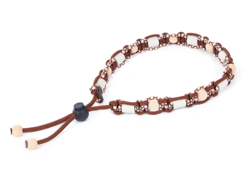 HundeNerd® GuteVibes EM-Halsband Zirbenholz braun