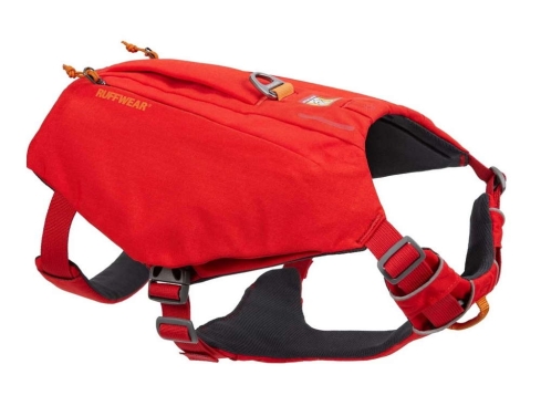 Ruffwear Switchbak Hundegeschirr mit Taschen Red Sumac