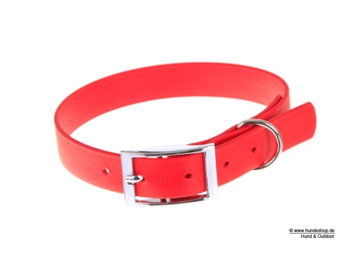 Captain’s Biothane Hundehalsband rot 13 mm breit