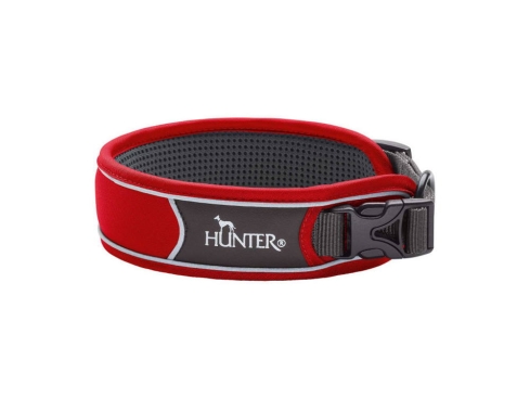 Hunter Divo Hundehalsband rot/grau