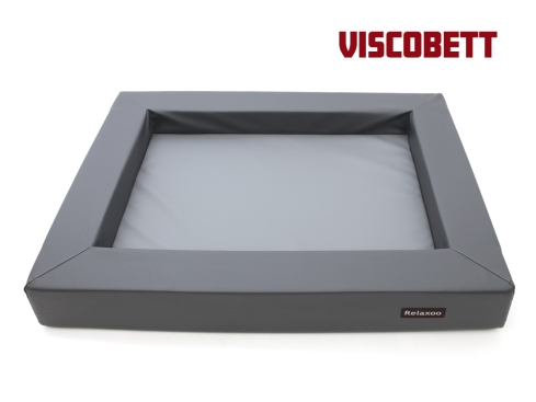 Relaxoo Viscobett Hundebett V2  Duocolor stone/grau