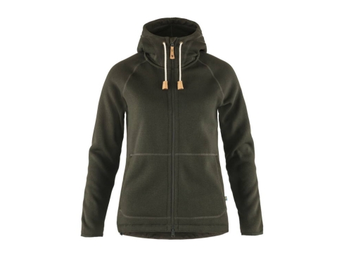 Fjällräven Övik Fleece Hoodie Damenjacke Deep Forest