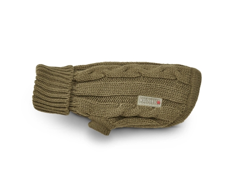 Wolters Zopf Strickpullover olive