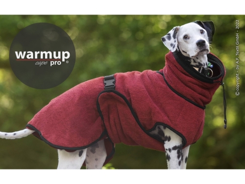 Warmup Cape Pro Hundemantel & Bademantel bordeaux