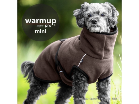 Warmup Cape Pro Mini Hundemantel & Bademantel mocca