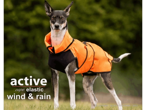 Active Cape Elastic Wind & Rain Mini orange