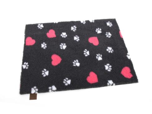 Original Vetbed Isobed SL anthrazit hearts & paws 100 x 75 cm