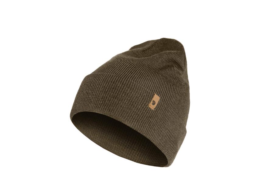 Fjällräven Classic Knit Hat Woll Mütze dark olive 1