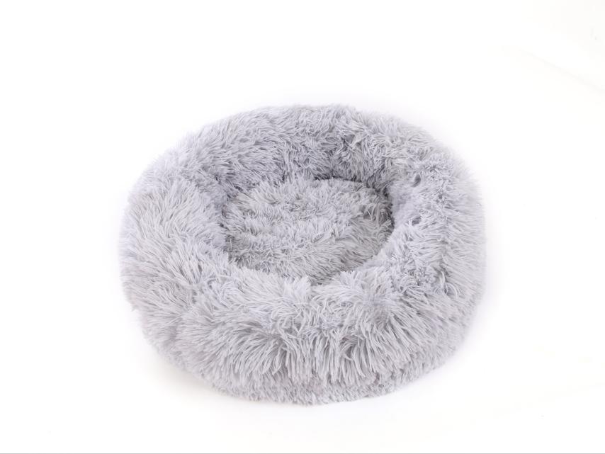 Donut Hundebett für kleine Hunde light grey 1