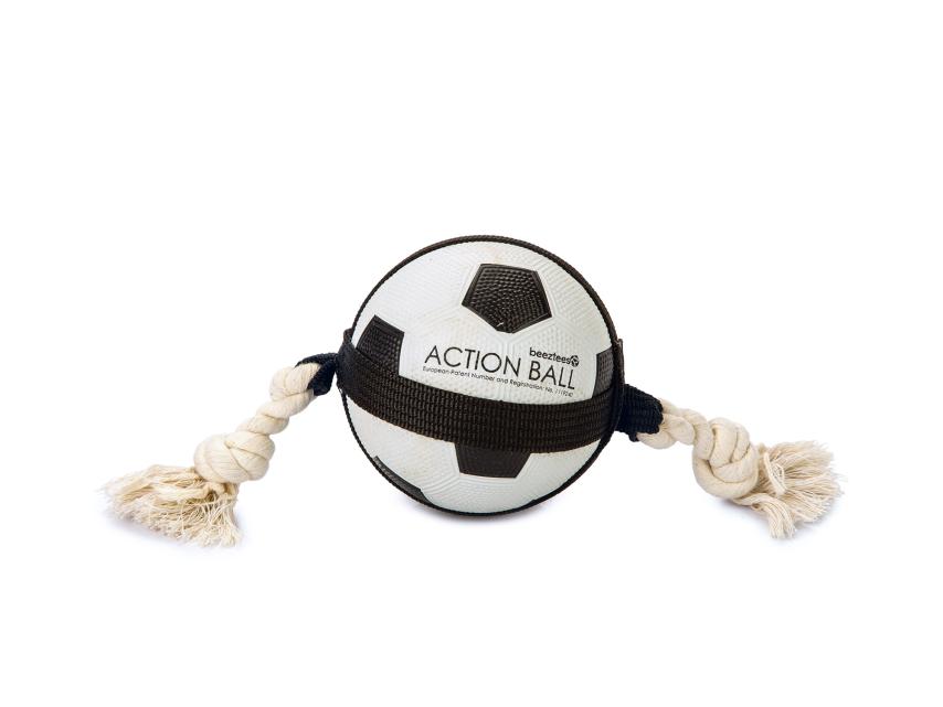 Beeztees Action Fußball mit Tau für Hunde 1