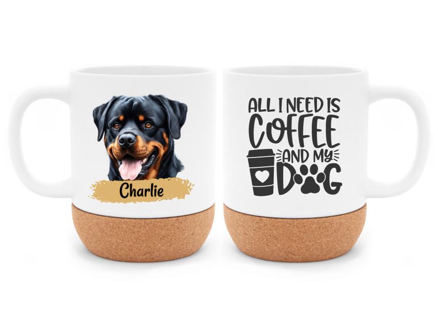 Hunde Tasse - individuelle Tasse mit Korkboden 1